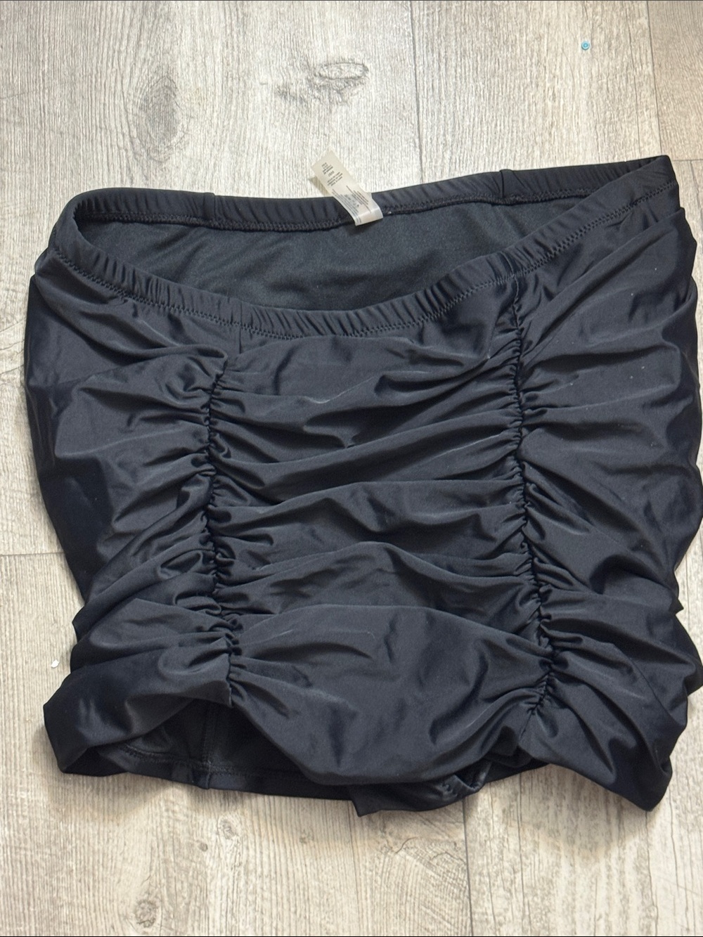 Raisins Black Ruched One-Piece Swimsuit new no tag